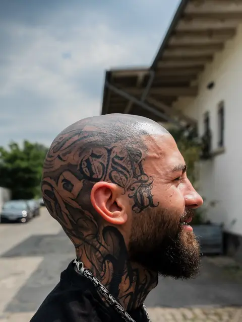 Erol im Profil — Kopf- und Hals-Lettering